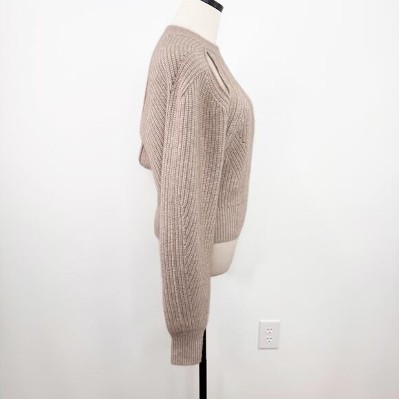 Isabel Marant Palma Sweater Beige Cashmere Wool Open Back Boho Preppy Size 6 - Picture 6 of 13